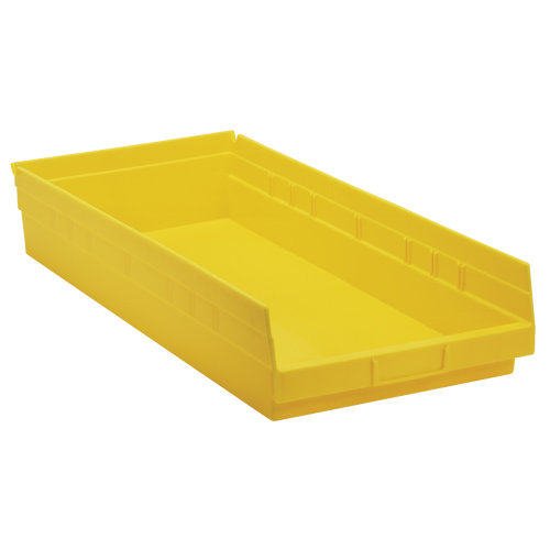 Bacs de rangement pour tablettes, 11-1/8" la x 4" H x 23-5/8" p, Jaune, Capacit&eacute; 50 lb Ottawa Fastener Supply