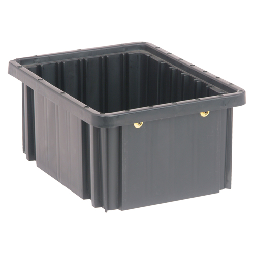 Conductive Dividable Grid Containers, Polypropylene, 8-1/4" W x 10-7/8" D x 5" H, Black Ottawa Fastener Supply