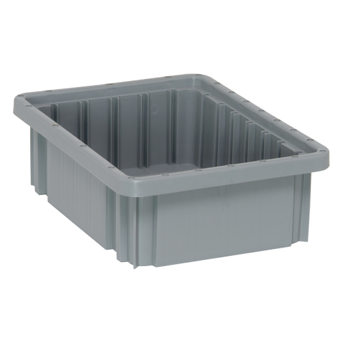 Contenants Divider Box, Plastique, 10,9" la x 8,3" p x 3,5" h, Gris Ottawa Fastener Supply