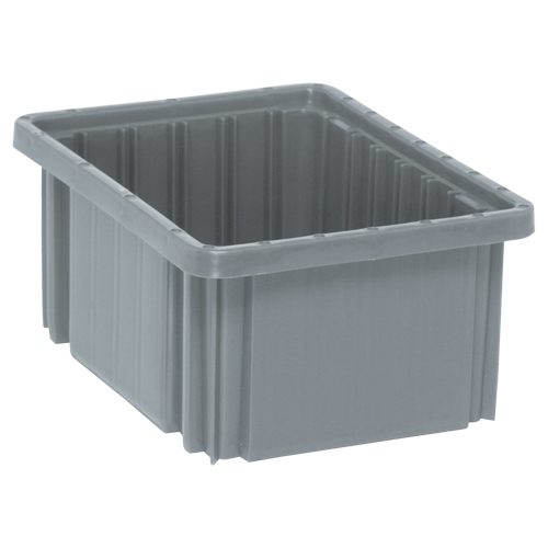Contenants Divider Box, Plastique, 10,9" la x 8,3" p x 5" h, Gris Ottawa Fastener Supply