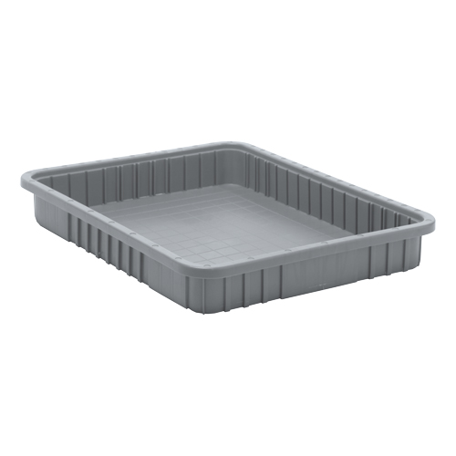 Contenants Divider Box, Plastique, 22,5" la x 17,5" p x 3" h, Gris Ottawa Fastener Supply