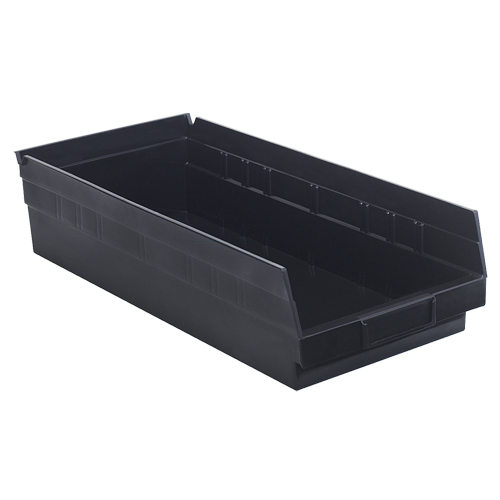 Bac pour &eacute;tag&egrave;re &eacute;conomique, 8-3/8" la, 4" h x 17-7/8" p, Noir Ottawa Fastener Supply