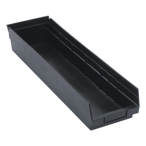 Bac pour &eacute;tag&egrave;re &eacute;conomique, 6-5/8" la, 4" h x 23-5/8" p, Noir Ottawa Fastener Supply