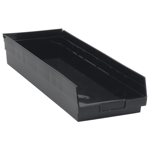 Bac pour &eacute;tag&egrave;re &eacute;conomique, 8-3/8" la x 4" H x 23-5/8" p, Noir, Capacit&eacute; 60 lb Ottawa Fastener Supply