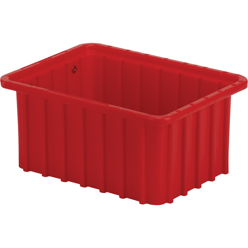 Divider Box, Polyethylene, 9.8" W x 7.3" D x 5" H, Red Ottawa Fastener Supply