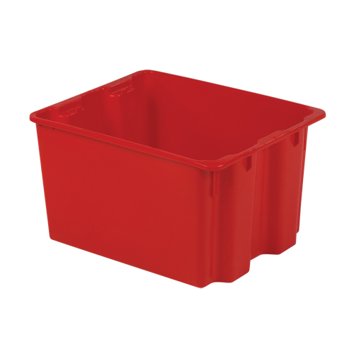 Polylewton Stack-N-Nest&reg; Containers, 12" x 21" x 17", Red Ottawa Fastener Supply