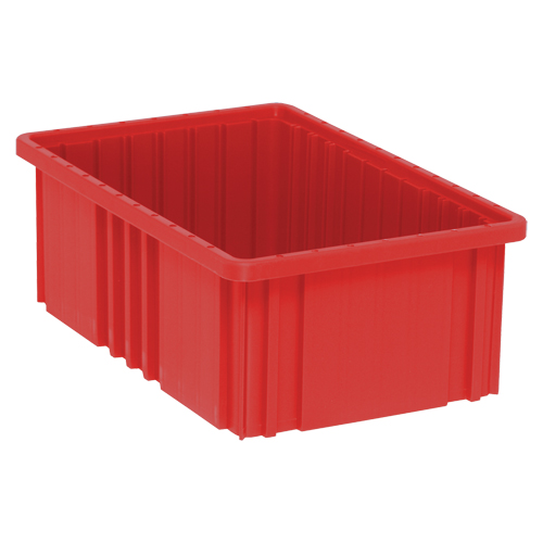 Contenants Divider Box, Plastique, 16,5" la x 10,9" p x 6" h, Rouge Ottawa Fastener Supply