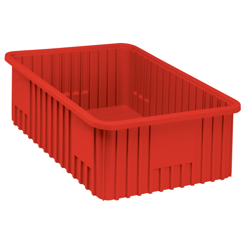 Contenants Divider Box, Plastique, 22,5" la x 17,5" p x 8" h, Rouge Ottawa Fastener Supply