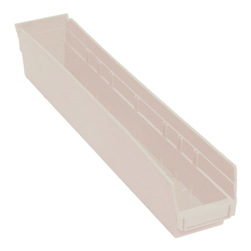 Bac pour &eacute;tag&egrave;re &eacute;conomique, 4-1/8" la, 4" h x 23-5/8" p, Ivoire Ottawa Fastener Supply