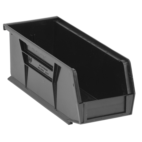 Environmentally Friendly Recycled Bin, 4.125"/3-3/16" W x 3-3/4" H x 10-7/8"/10.875" D, Black Ottawa Fastener Supply
