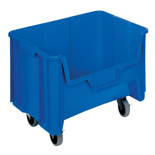 Mobile Giant Stack Container, 12-7/16" H x 19-7/8" W x 15-1/4" D, 250 lbs. Capacity, Blue Ottawa Fastener Supply
