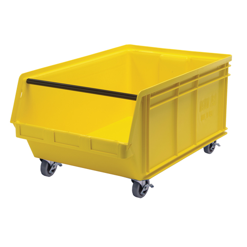 Mobile MAGNUM Bin, 14-7/8" H x 18-3/8" W x 29" D, 150 lbs. Capacity, Yellow Ottawa Fastener Supply