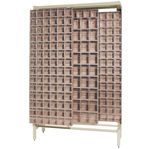 Free-Standing Tip-Out Bins Slider System, 48" W x 18" D x 77" H, 303 Drawers Ottawa Fastener Supply
