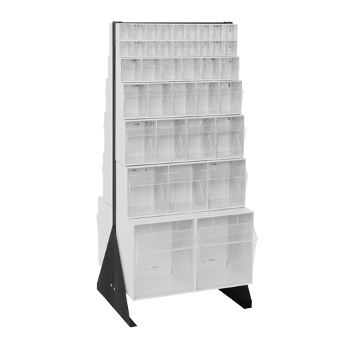Tip-Out Bins Stand, 23-5/8" W x 16" D x 52" H, 76 Drawers Ottawa Fastener Supply