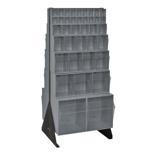 Tip-Out Bins Stand, 23-5/8" W x 16" D x 52" H, 76 Drawers Ottawa Fastener Supply