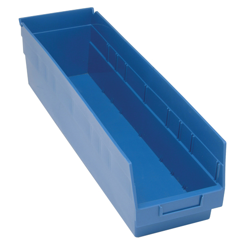 Bacs en plastique pour &eacute;tag&egrave;res Store More, 6-5/8" la x 6" H x 23-5/8" p, Bleu, Capacit&eacute; 90 lb Ottawa Fastener Supply