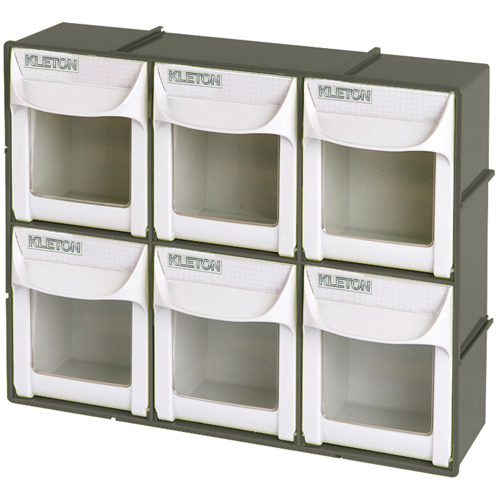 Heavy-Duty Tilt Bin, 11-3/4" W x 3-1/2" D x 9-3/4" H, 6 Drawers Ottawa Fastener Supply