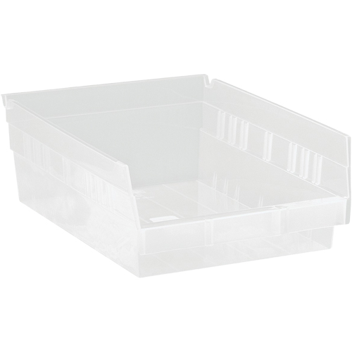 Bacs de rangement pour tablettes, 8-3/8" la x 4" H x 11-5/8" p, Transparent, Capacit&eacute; 30 lb Ottawa Fastener Supply