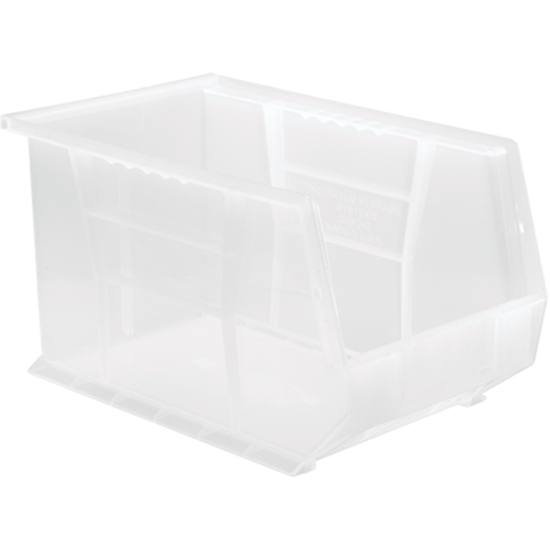 Clear-View Ultra Stack & Hang Bin, 8-1/4" W x 8" H x 13-5/8" D, Clear Ottawa Fastener Supply