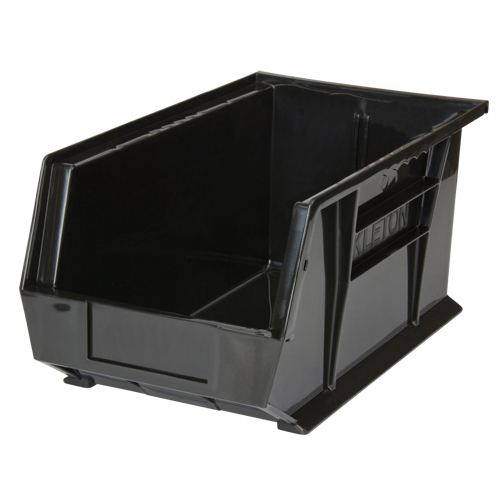 Stack & Hang Bin, 8-1/4" W x 7" H x 14-3/4" D, Black Ottawa Fastener Supply