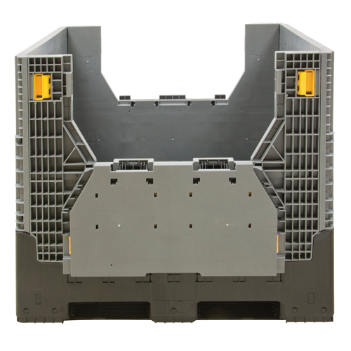 Collapsible Bulk Container, 47.2" L x 39.4" W x 39.4" H, Grey Ottawa Fastener Supply