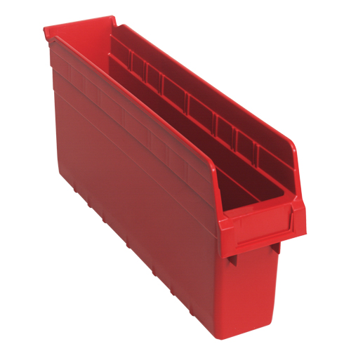 Bacs pour &eacute;tag&egrave;re Store-Max, 4-3/8" la x 8" H x 17-7/8" p, Rouge, Capacit&eacute; 56 lb Ottawa Fastener Supply