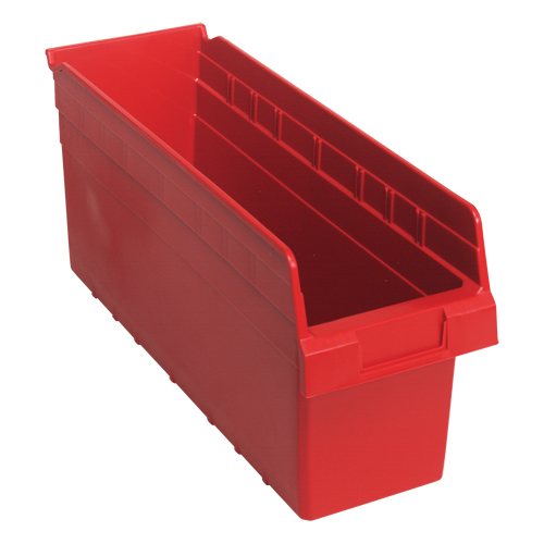 Bacs pour &eacute;tag&egrave;re Store-Max, 6-5/8" la x 8" H x 17-7/8" p, Rouge, Capacit&eacute; 56 lb Ottawa Fastener Supply