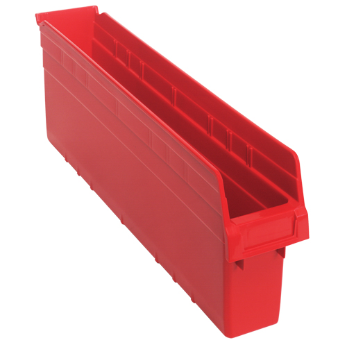Bacs pour &eacute;tag&egrave;re Store-Max, 4-3/8" la x 8" H x 23-5/8" p, Rouge, Capacit&eacute; 68 lb Ottawa Fastener Supply