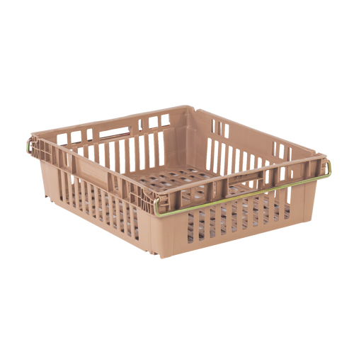 Agricultural Plastic Stack-N-Nest Container, 20.3" x 24" x 6.8", Beige Ottawa Fastener Supply