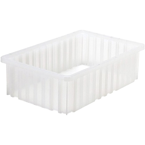 Divider Box&reg; Container, Plastic, 16.5" W x 10.875" D x 5" H, Grey Ottawa Fastener Supply