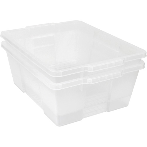 Plastic Latch Container, 15.875" W x 21" D x 7.75" H, Clear Ottawa Fastener Supply