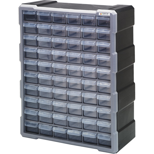 Armoire &agrave; tiroir, Plastique, 60 tiroirs, 15" x 6-1/4" x 18-3/4", Noir Ottawa Fastener Supply