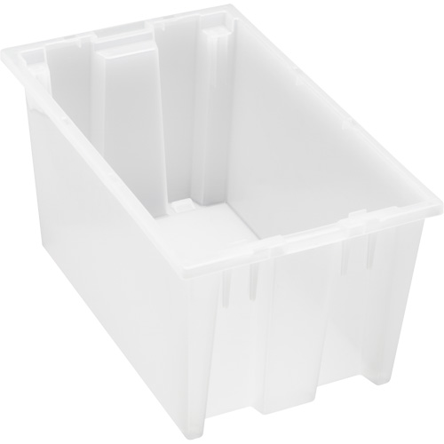 Heavy-Duty Stack & Nest Tote, 9" x 11" x 18", Clear Ottawa Fastener Supply