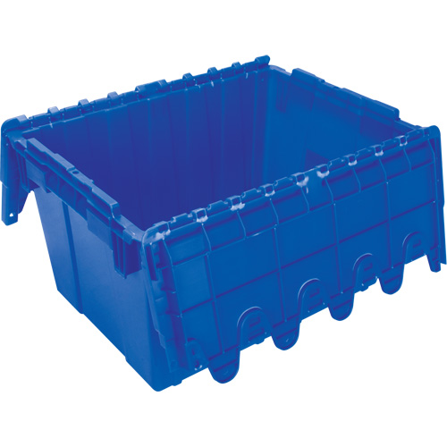 Flip Top Plastic Distribution Container, 21.65" x 15.5" x 12.5", Blue Ottawa Fastener Supply