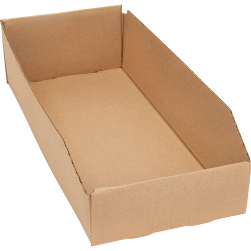 Deep Corrugated Parts Bins, 7-3/4" W x 17-1/4" D x 4-1/2" H, Beige Ottawa Fastener Supply