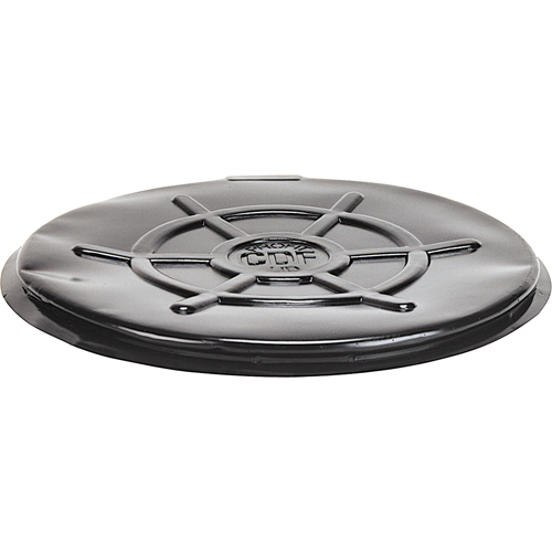 Protective Drum Lids, Closed Top, Fits: 55 US gal (45 imp. gal.), Black Ottawa Fastener Supply