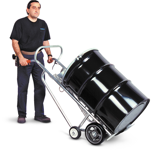 Drum Truck with Hand Brake, Aluminum Construction, 25 - 55 US Gal. (20 - 45 Imperial Gal.) Ottawa Fastener Supply