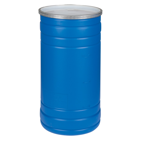Polyethylene Drums, 15.5 US gal (12.91 imp. Gal.), Open Top, Blue Ottawa Fastener Supply