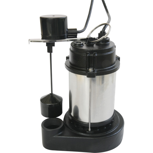 Stainless Steel Housing-Cast Iron Base Sump Pump, 1/3 HP, 3630 GPH Flow Rate Ottawa Fastener Supply