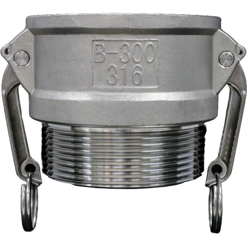 Accouplement &agrave; came et rainure, Acier inoxydable, Type B, 1-1/4", NPT m&acirc;le, 250 PSI Ottawa Fastener Supply