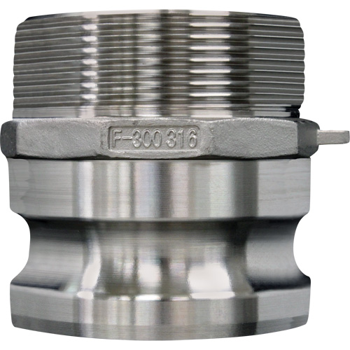 Accouplement &agrave; came et rainure, Acier inoxydable, Type F, 2-1/2", NPT m&acirc;le, 150 psi Ottawa Fastener Supply