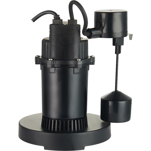 Thermoplastic Submersible Sump Pump, 2560 GPH, 115 V, 4.6 A, 1/3 HP Ottawa Fastener Supply