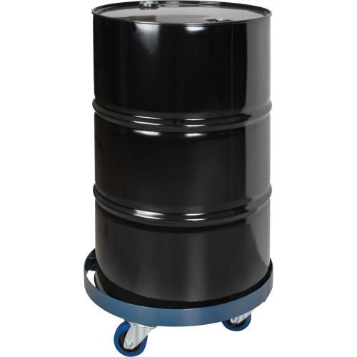 Drum Dolly, Steel, 1400 lbs. Capacity, 24" Diameter, Blue Elastic Casters Ottawa Fastener Supply