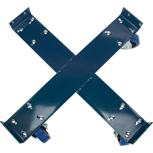 Chariot pour baril, Acier, Capacit&eacute;e 1400 lb, Diam&egrave;tre 24", Roue en &eacute;lastique bleu Ottawa Fastener Supply