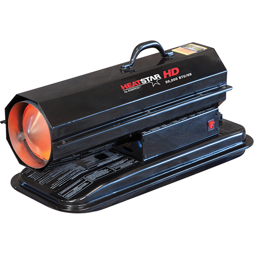 Contractor Series Forced Air Heater, Fan, Kerosene, 50000 BTU/H Ottawa Fastener Supply