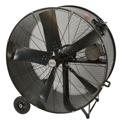 Heavy-Duty Fixed Belt Drive Drum Fan, Industrial, 2 Speed, 42" Diameter Ottawa Fastener Supply