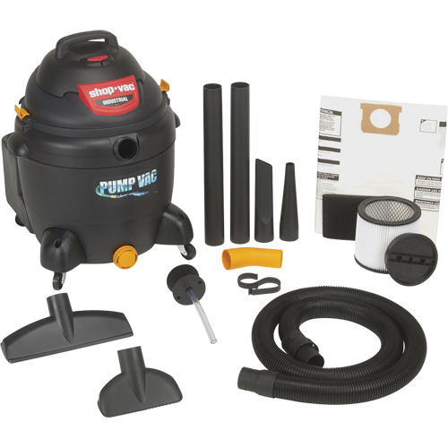 Aspirateur pour atelier avec pompe int&eacute;gr&eacute;e, Secs-humides, 6 CV, 18 gal. US (68,1 litres) Ottawa Fastener Supply