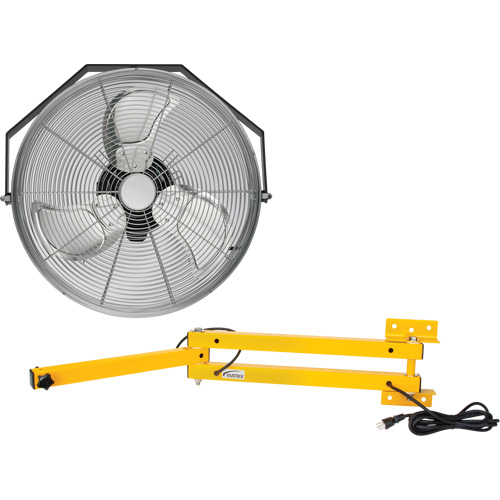 Industrial Workstation Fan Kit with Double Locking Arm Ottawa Fastener Supply
