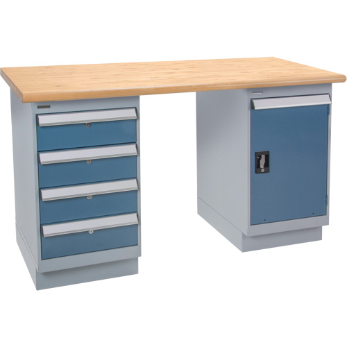 Heavy-Duty Workbench, Door & Drawers, 1500 lbs. Cap., 60" W x 36" D, 34" H Ottawa Fastener Supply