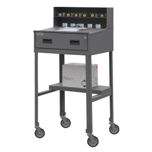 Shop Desk, 23" W x 20" D x 47-3/4" H, Grey Ottawa Fastener Supply